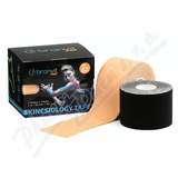 BronVit Sport Kinesio Tape set čern+béžo 2x5cmx6m
